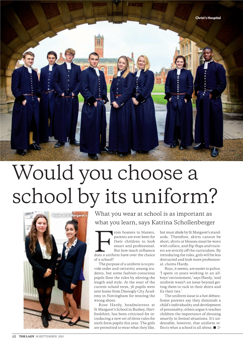 Would You Choose a School by Its Uniform?