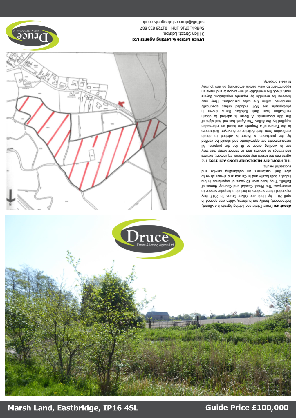 Guide Price £100,000 Marsh Land, Eastbridge, IP16