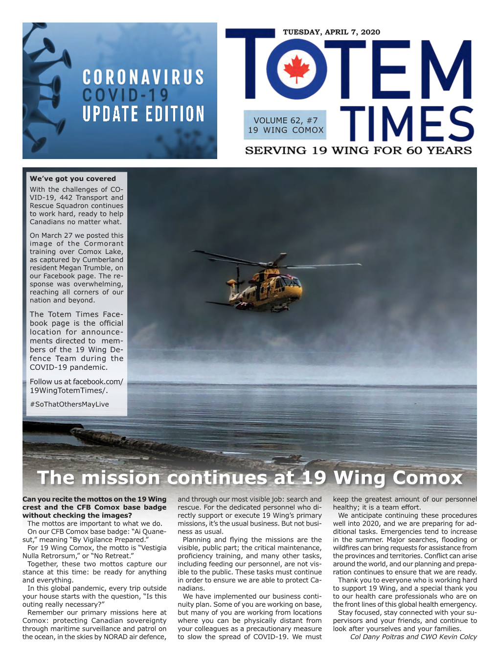 The Mission Continues at 19 Wing Comox