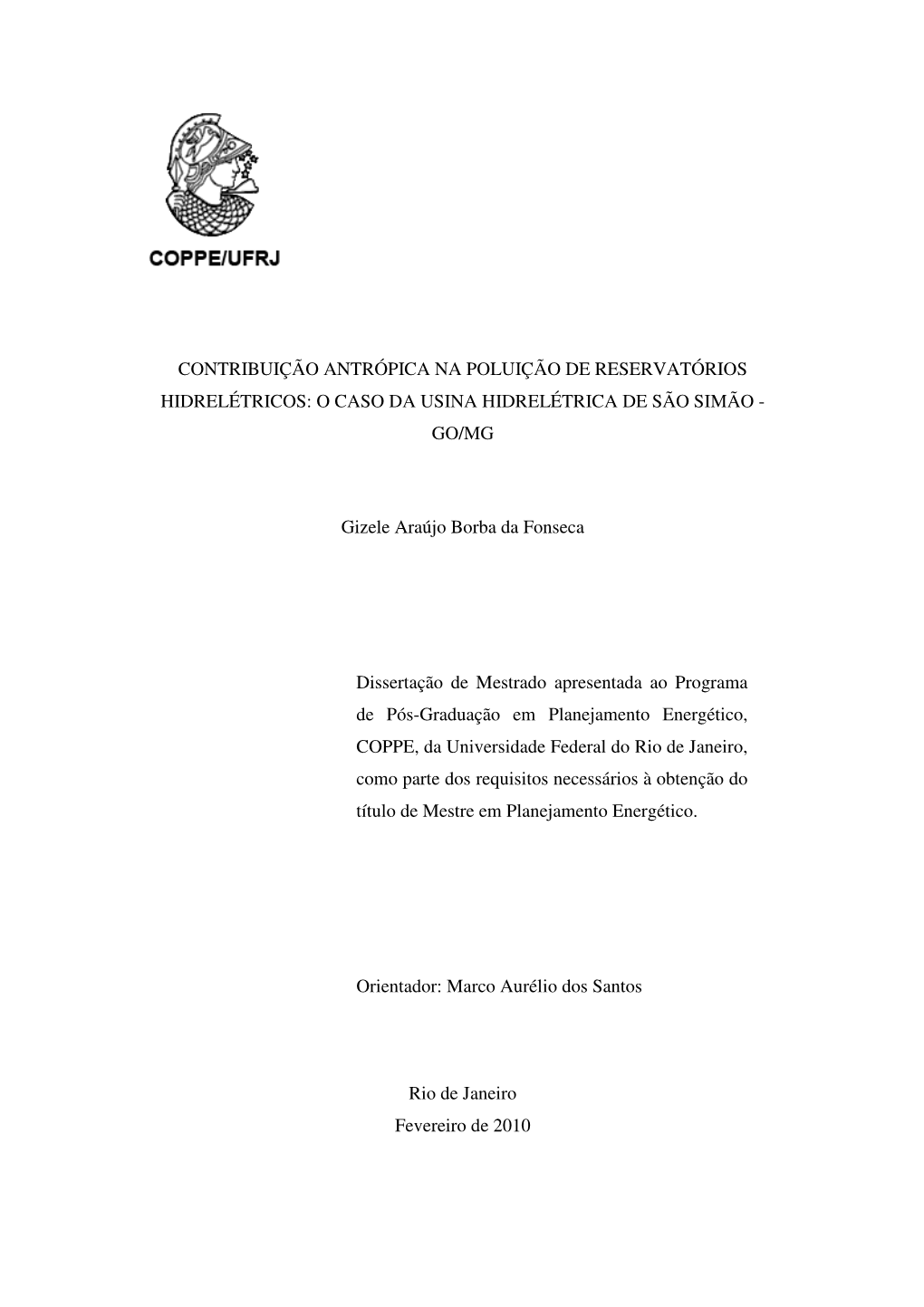 O Caso Da Usina Hidrelétrica De São Simão - Go/Mg