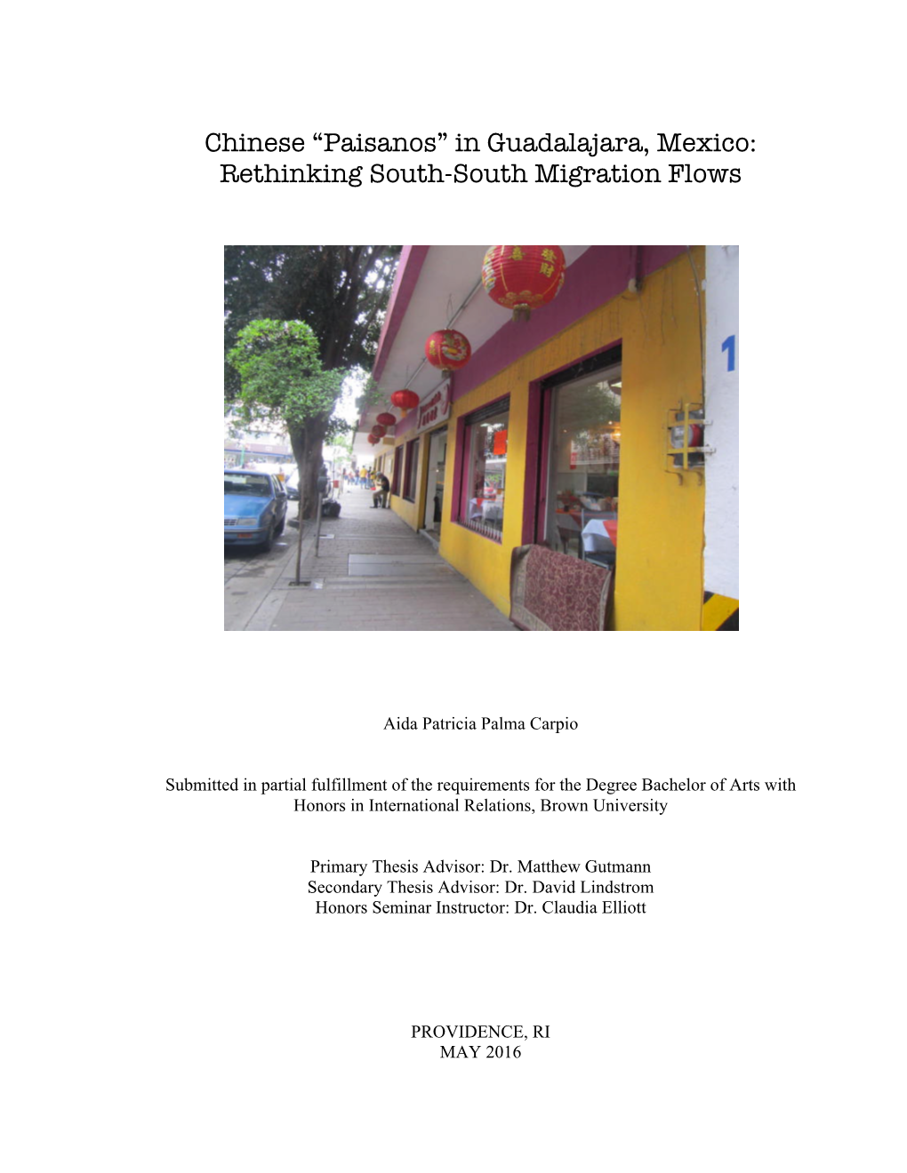 In Guadalajara, Mexico: Rethinking South-South Migration Flows