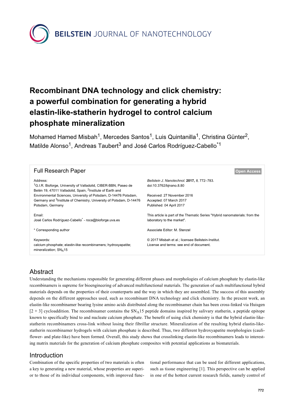 Recombinant DNA Technology and Click Chemistry: a Powerful