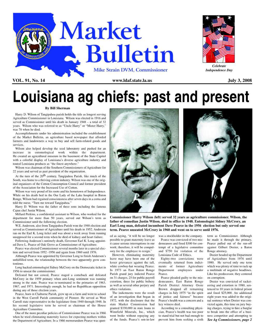 Louisiana Ag Chiefs: Past and Present by Bill Sherman Harry D