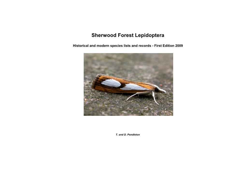 Sherwood Forest Lepidoptera Species List