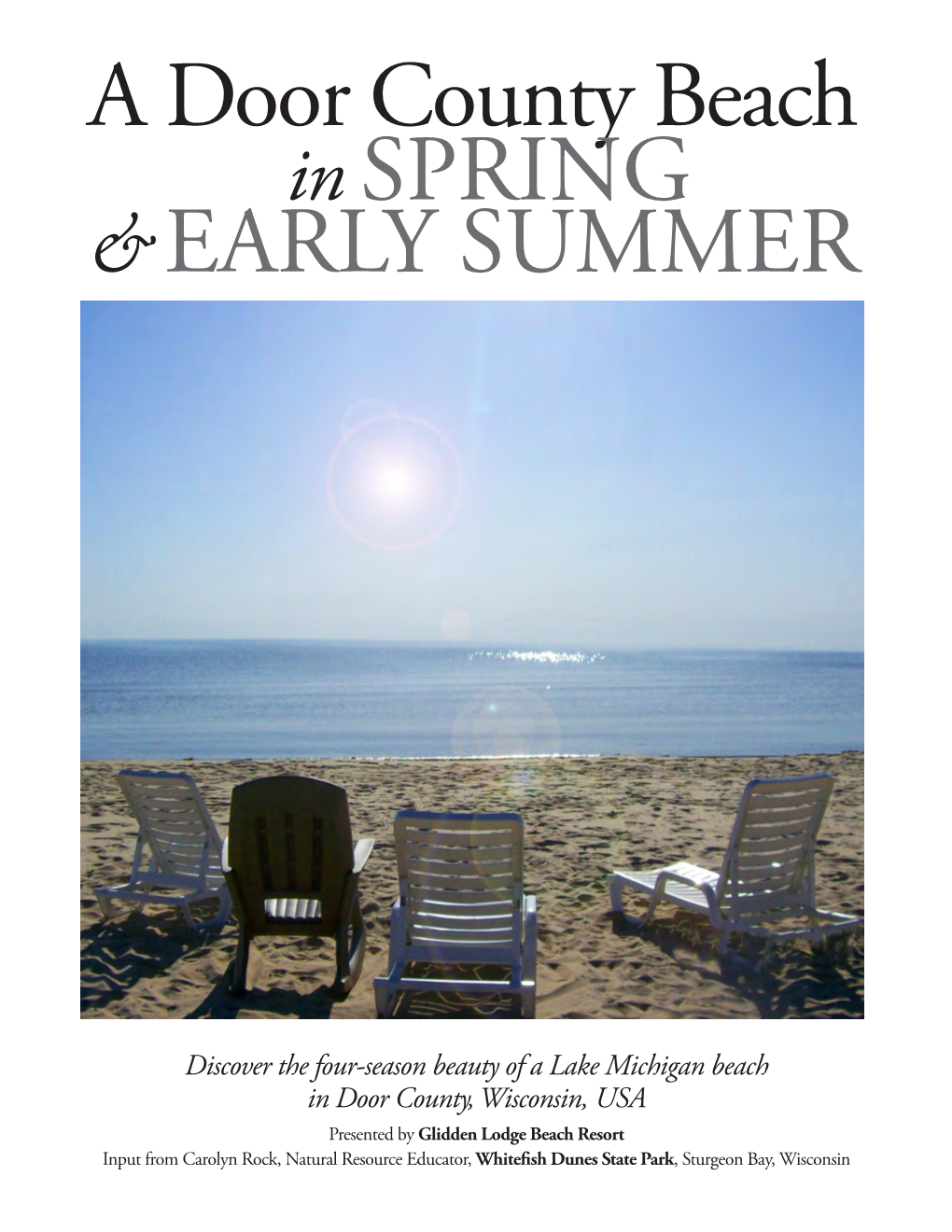 A Door County Beach in SPRING & EARLY SUMMER