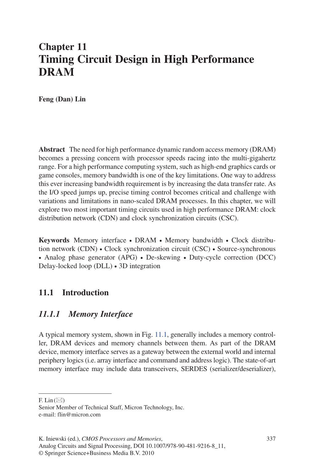 Timing Circuit Design in High Performance DRAM