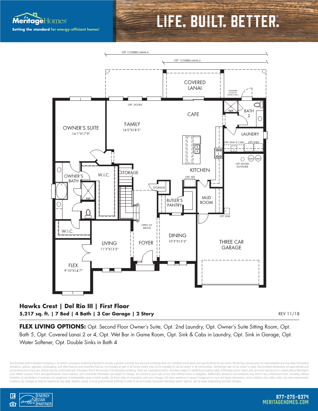 Hawks Crest | Del Rio III | First Floor 5,217 Sq