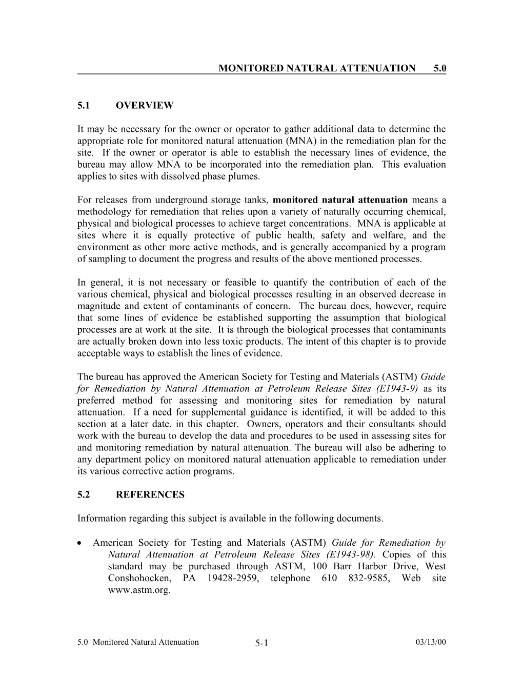 Monitored Natural Attenuation 5.0