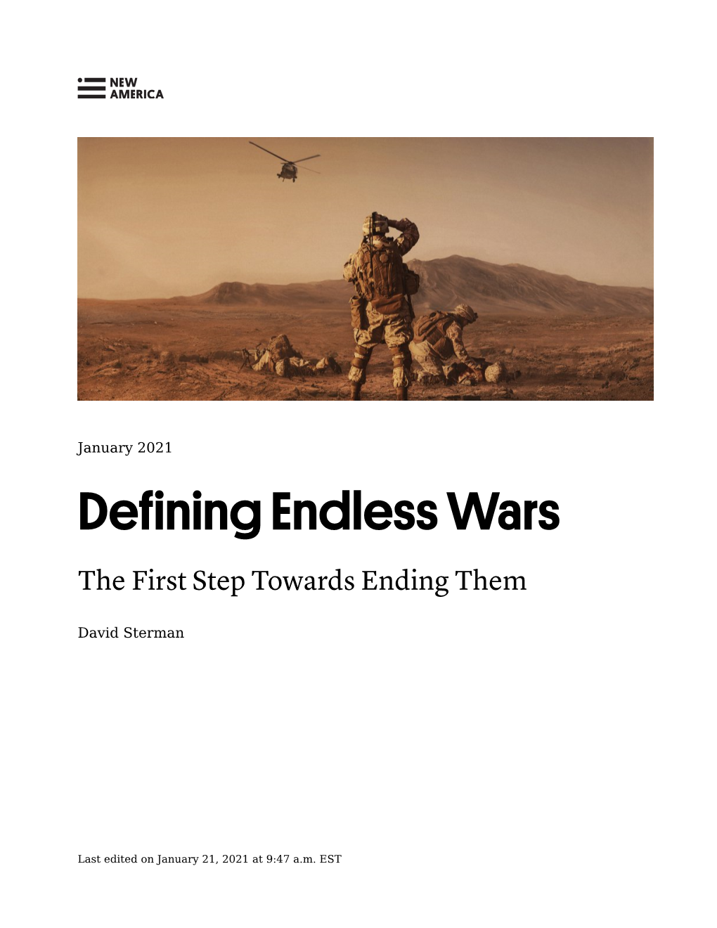 Defining Endless Wars