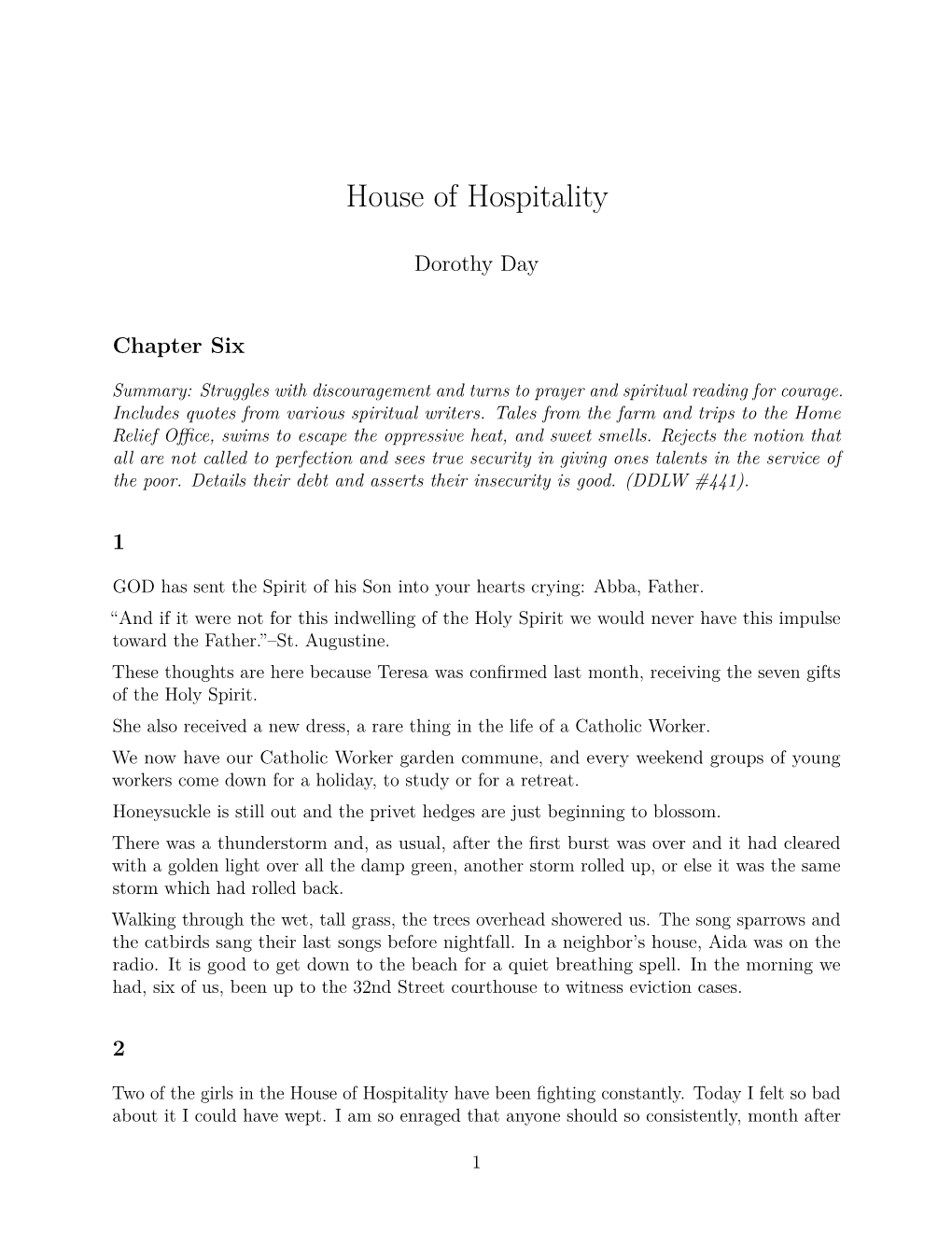 House of Hospitality