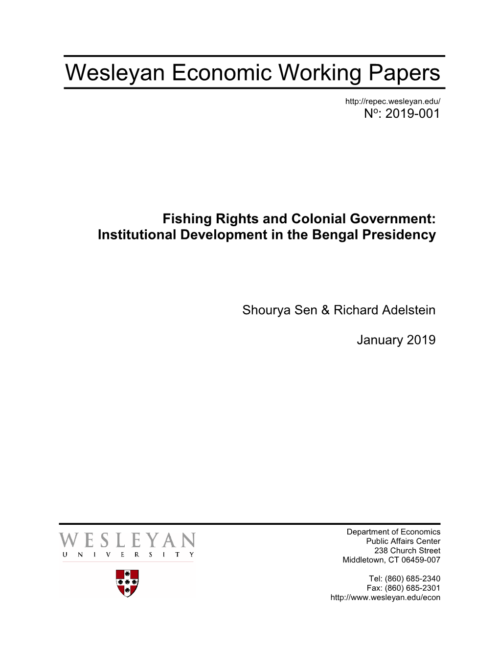 Institutional Development in the Bengal Presidency