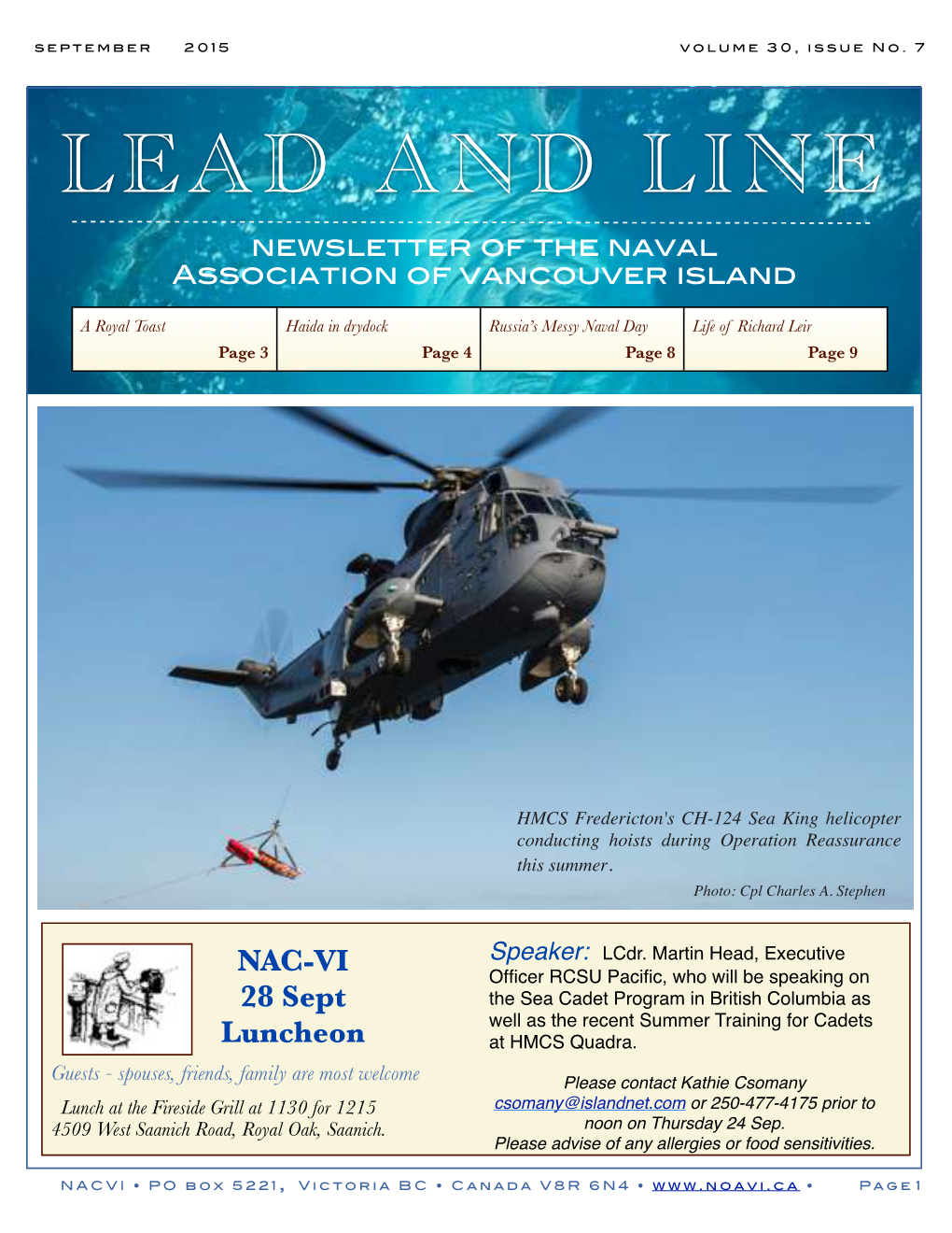 Lead and Line September