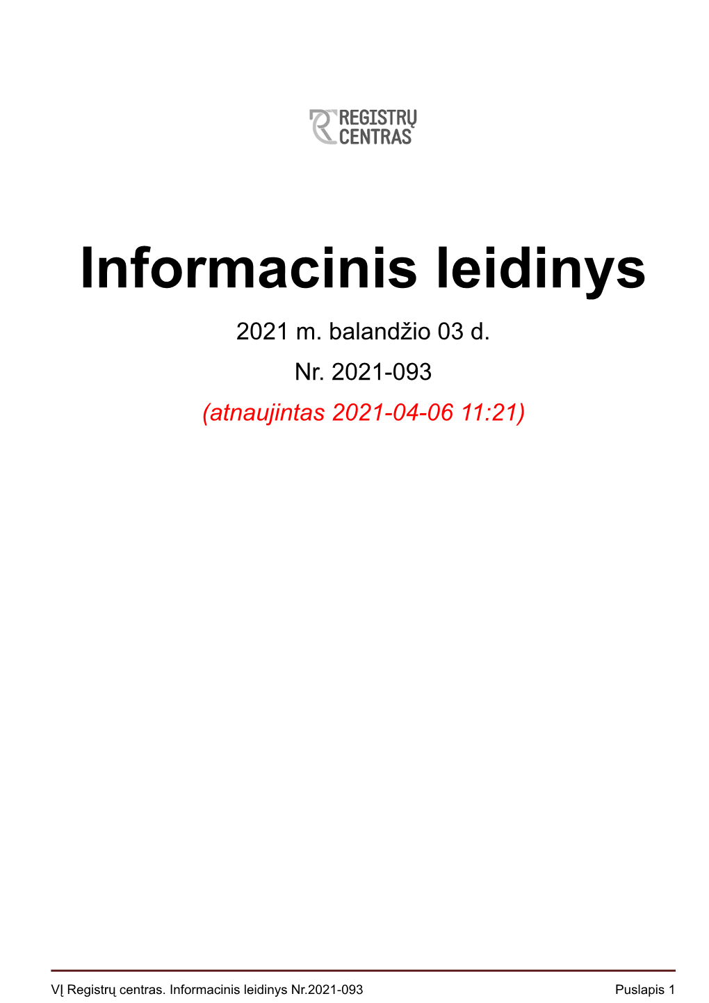 Informacinis Leidinys 2021 M