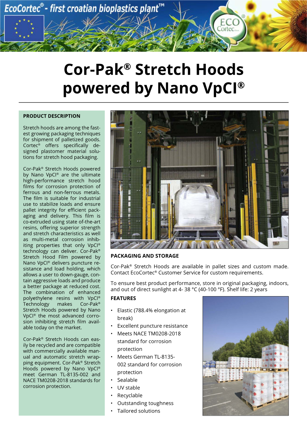 Cor-Pak® Stretch Hoods Powered by Nano Vpci®