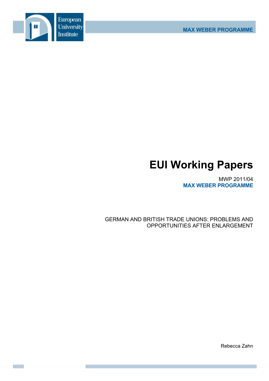 EUI Working Papers