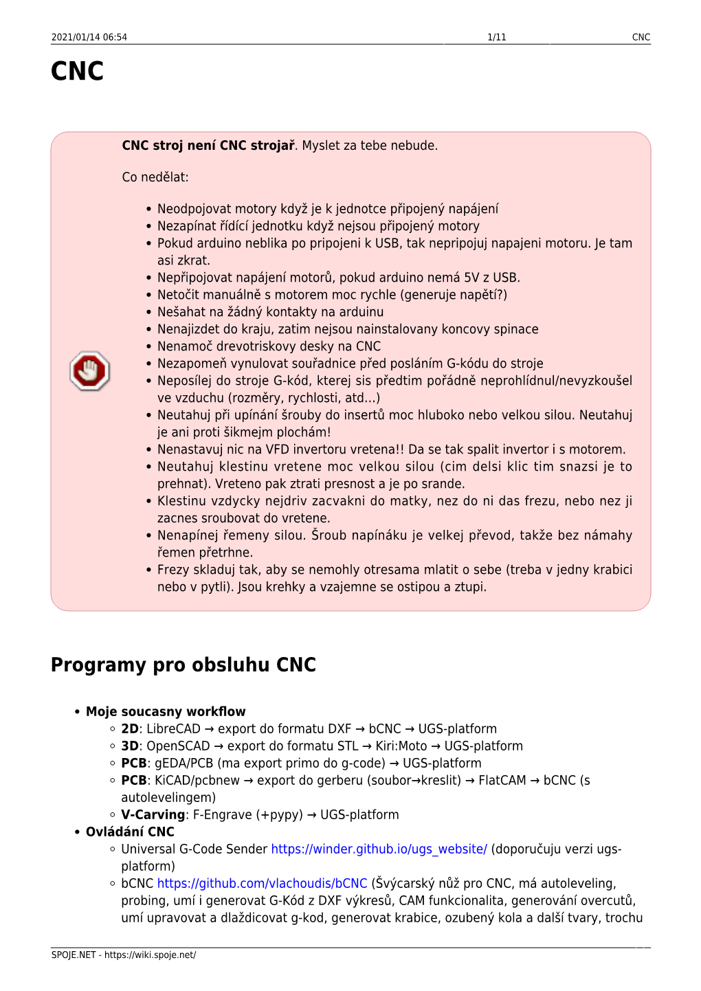 Programy Pro Obsluhu CNC