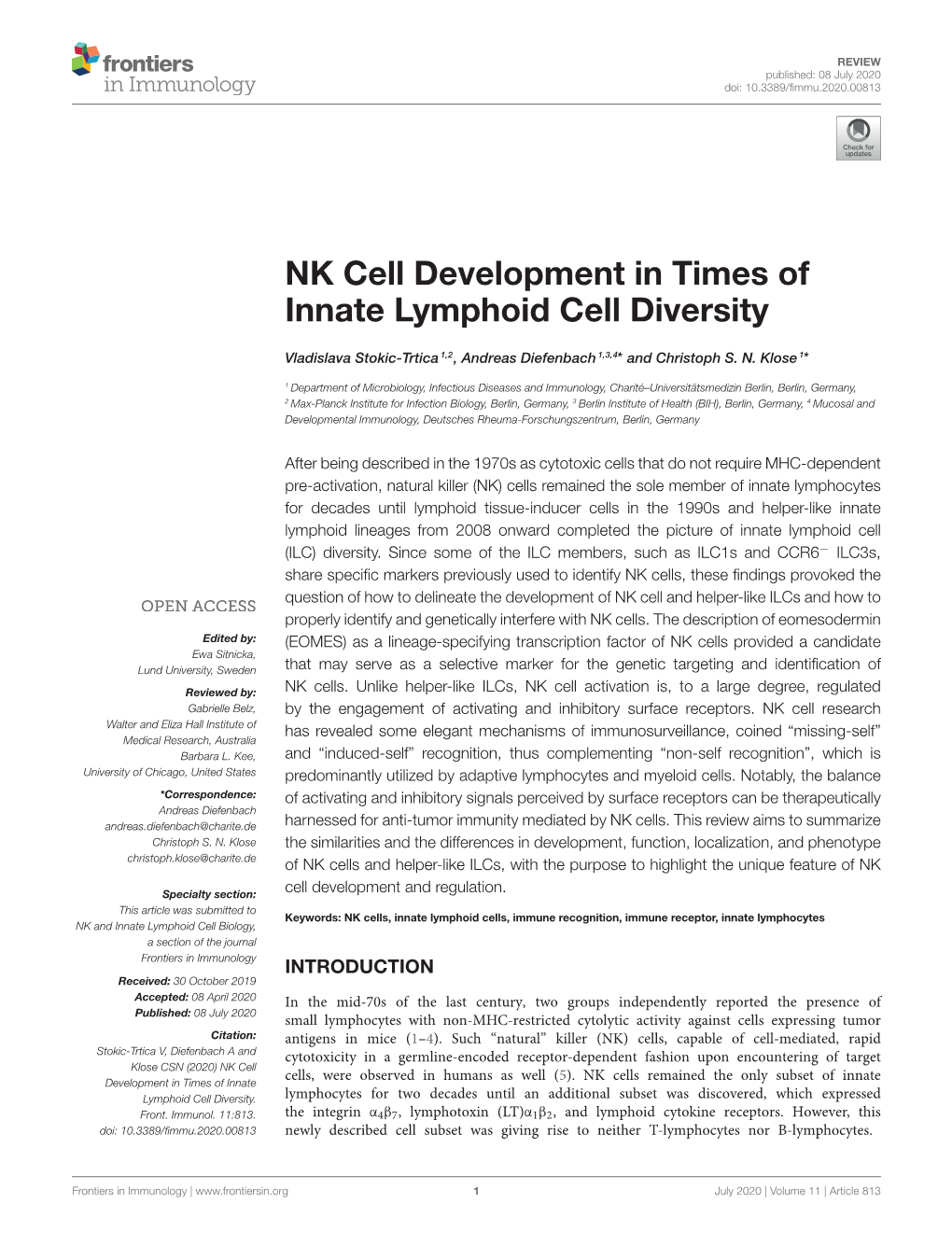 NK Cell Development in Times of Innate Lymphoid Cell Diversity