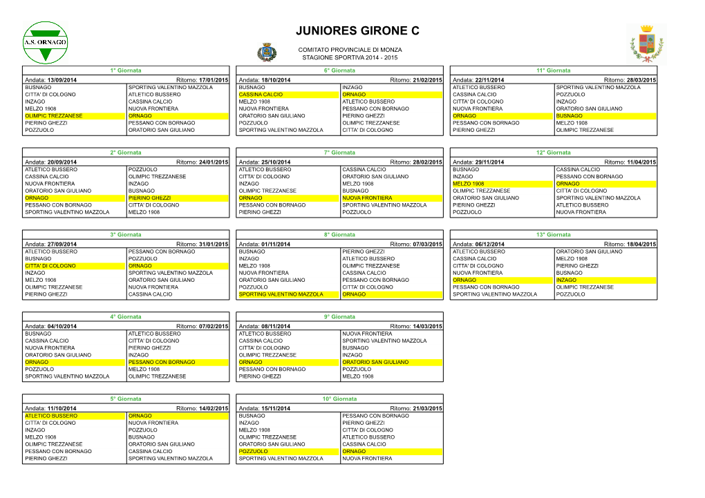 Juniores Girone C