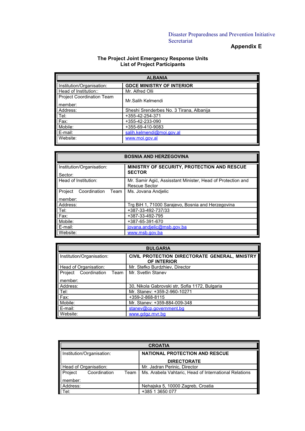 JERU POC List