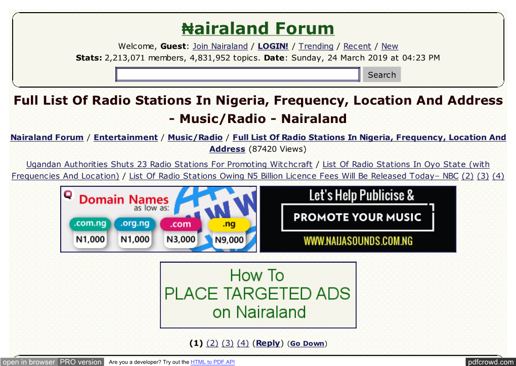 Full List of Radio Stations in Nigeria, Frequency, Location and Address - Music/Radio - Nairaland