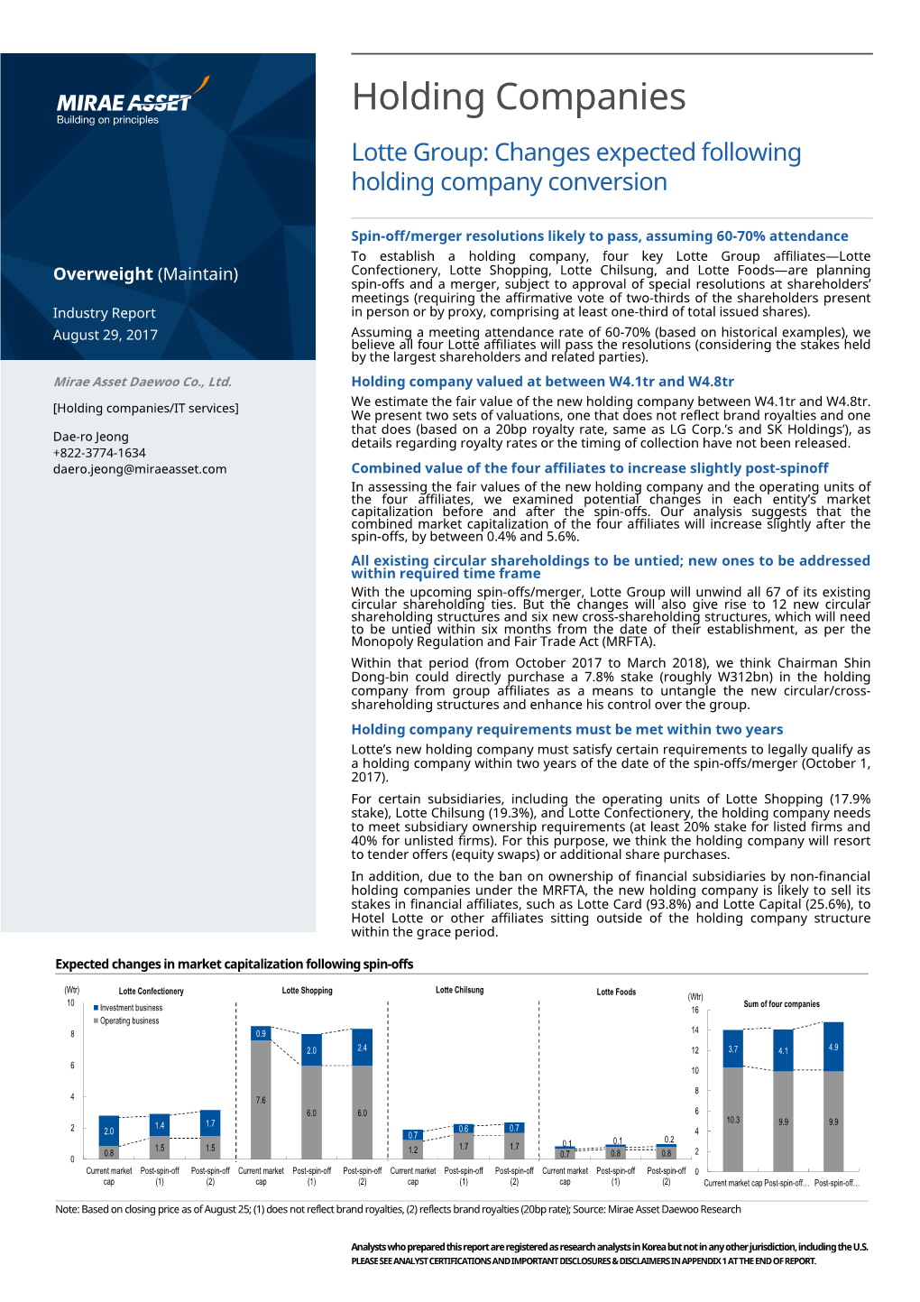 Holding Companies Lotte Group : Changes Expected Following Holding Company Conversion