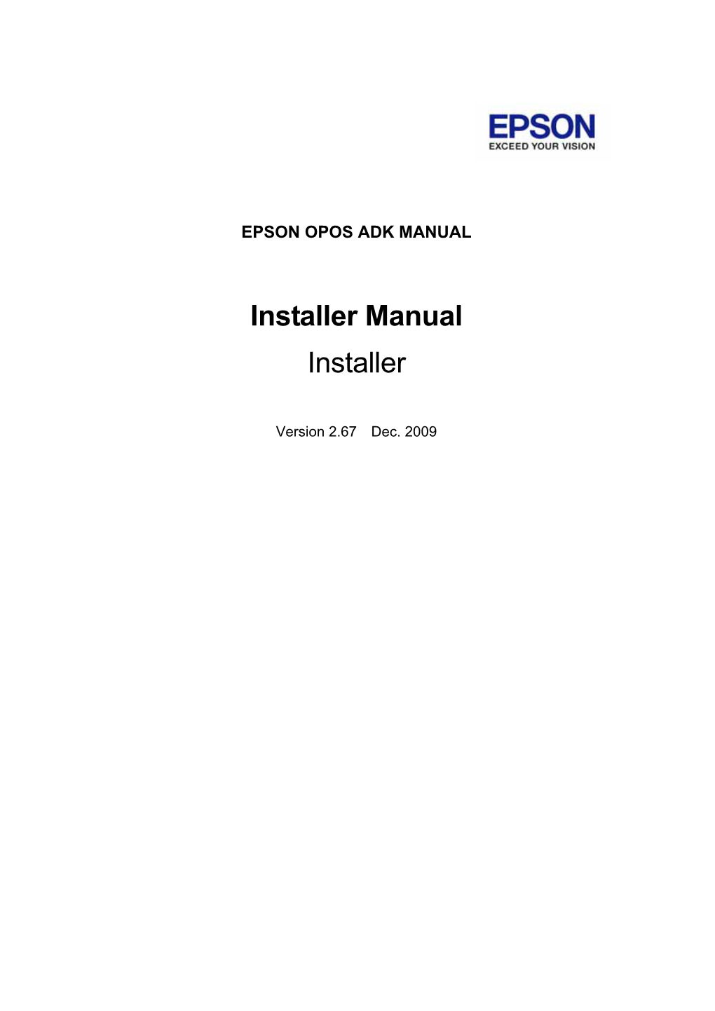 Installer Manual Installer