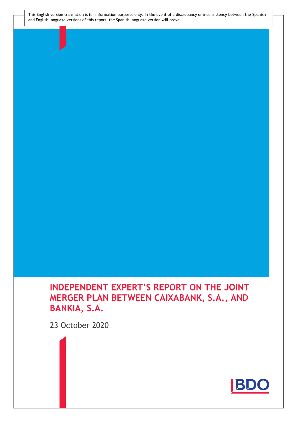 Report Expert Merger Caixabank Bankia 23.10.2020