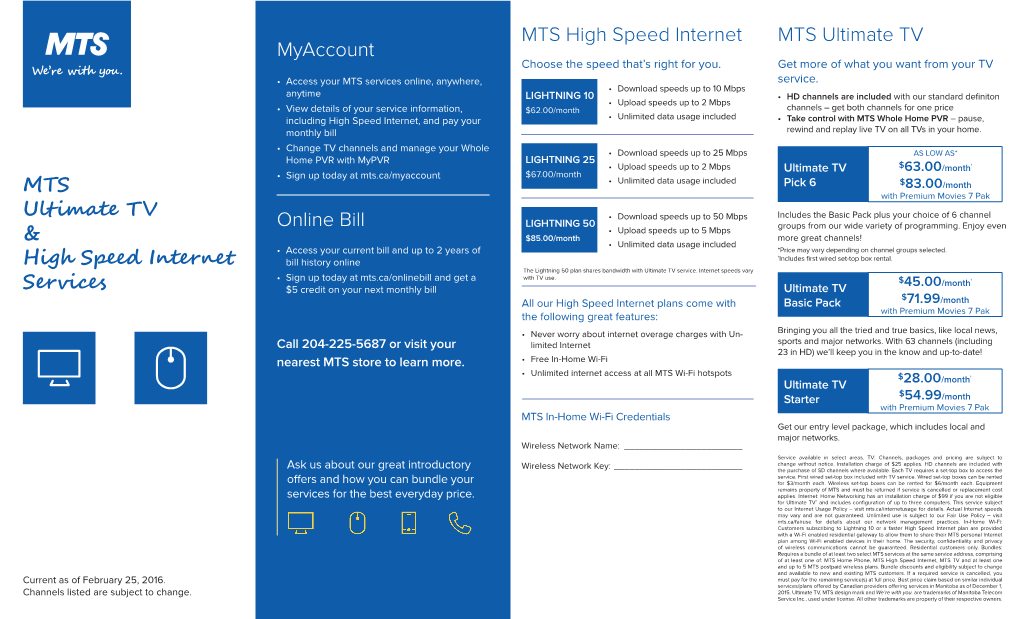 MTS Ultimate TV & High Speed Internet Services Myaccount Online