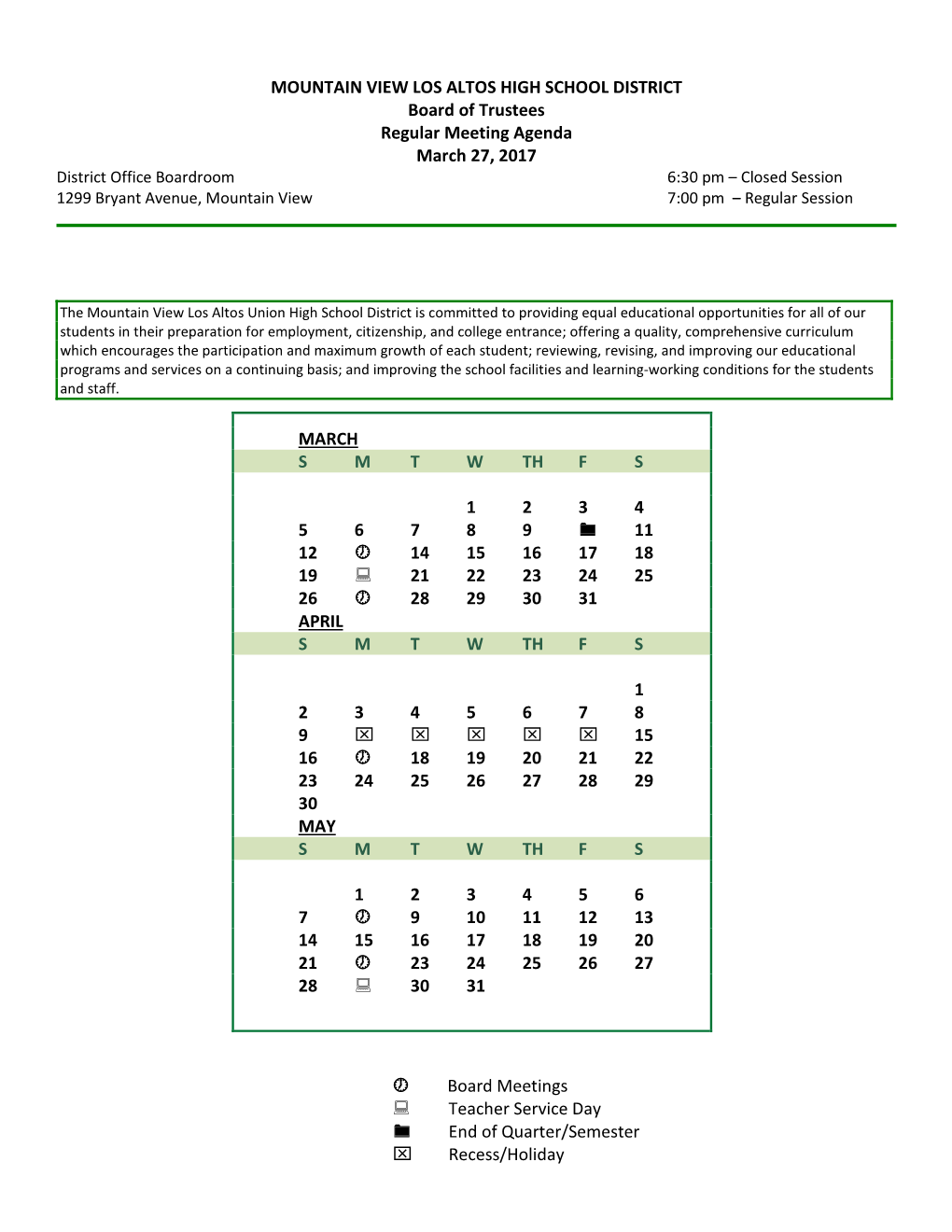 MVLA Board Packet 3.27.17.Pdf