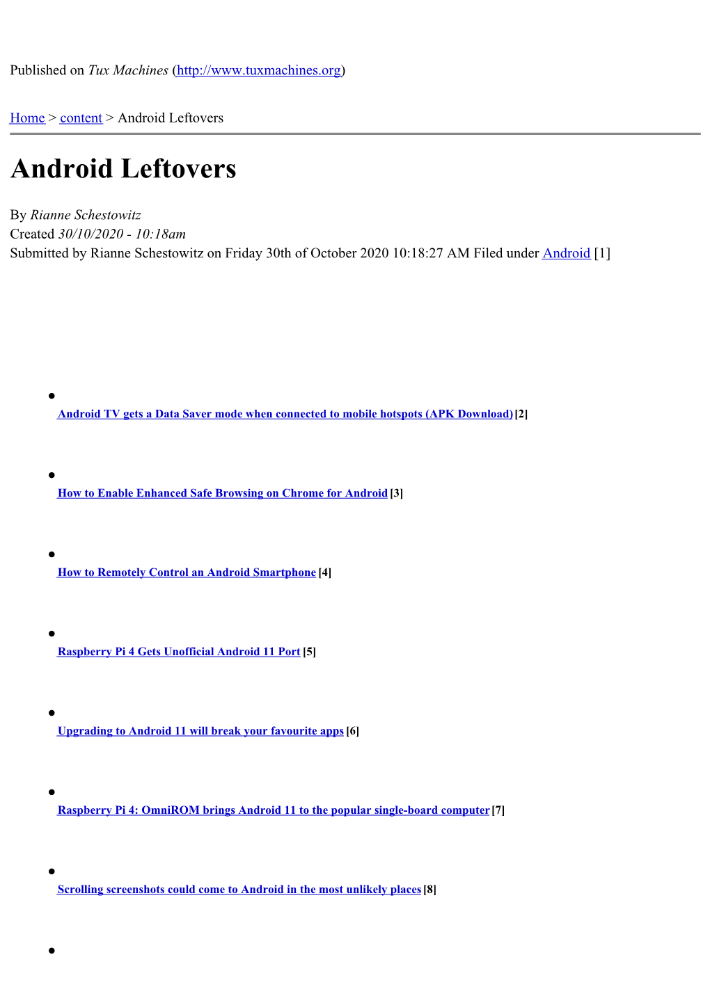 Android Leftovers