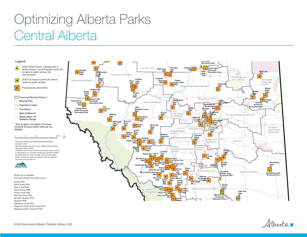 Optimizing Alberta Parks Central Alberta