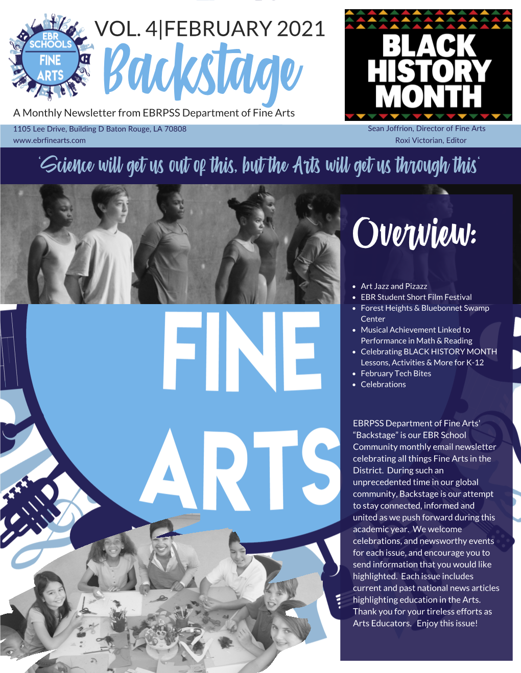 Ebr Fine Arts Newsletter