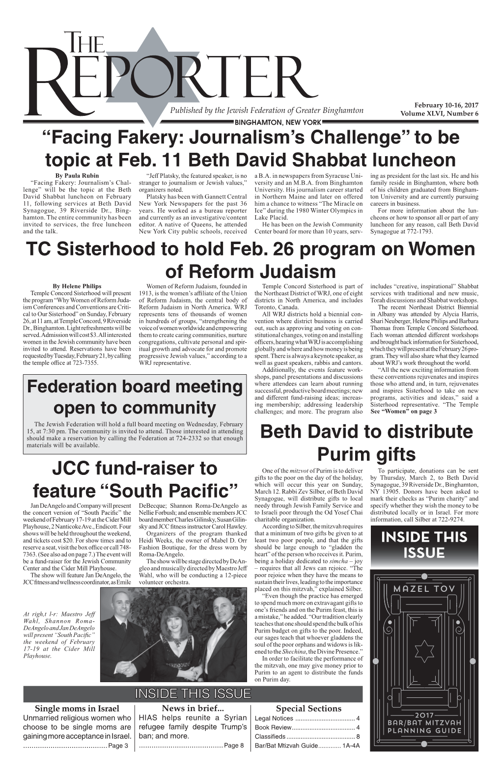 TC Sisterhood to Hold Feb. 26 Program on Women of Reform