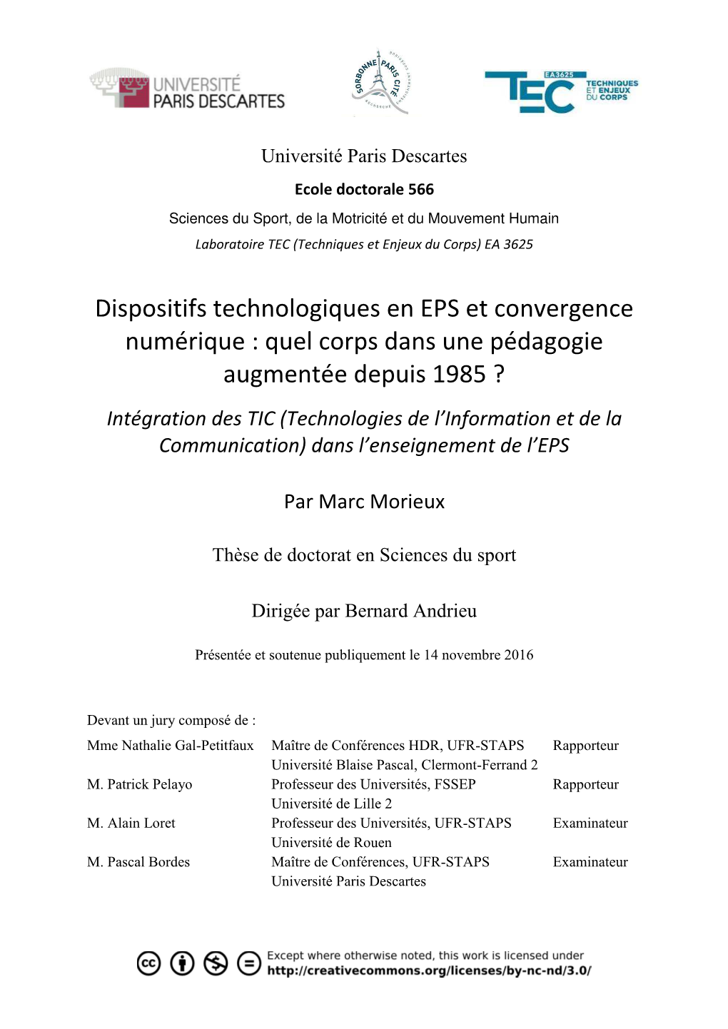 Dispositifs Technologiques En EPS Et Convergence Numérique : Quel Corps Dans Une Pédagogie Augmentée Depuis 1985 ?