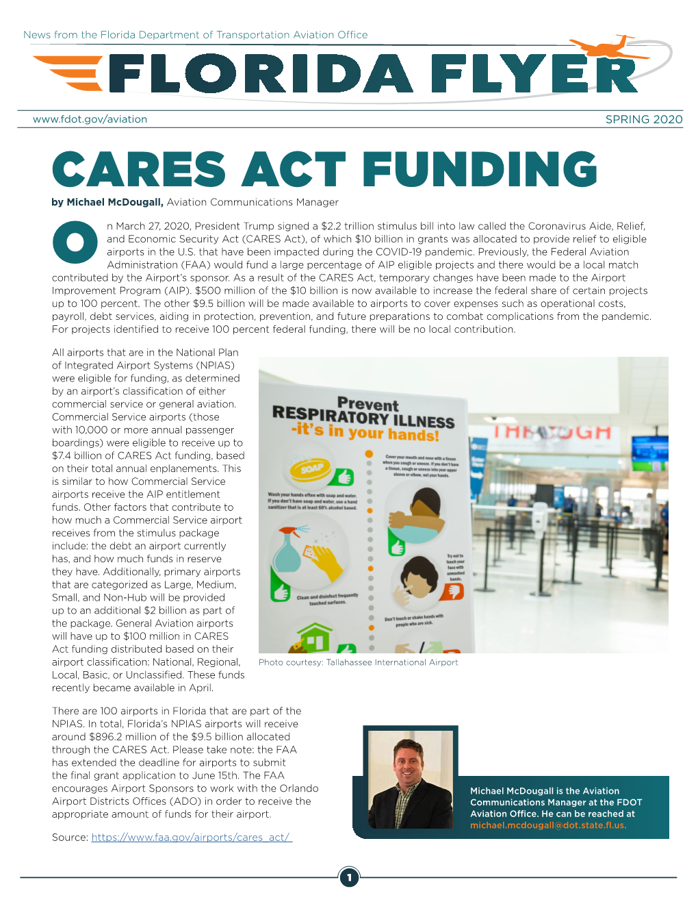 CARES ACT FUNDING by Michael Mcdougall, Aviation Communications Manager