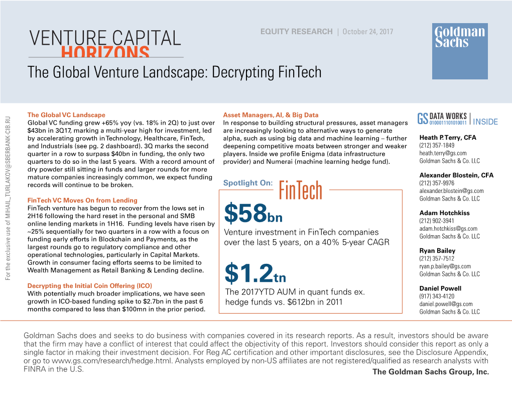 Venture Capital Horizons: the Global Venture Landscape