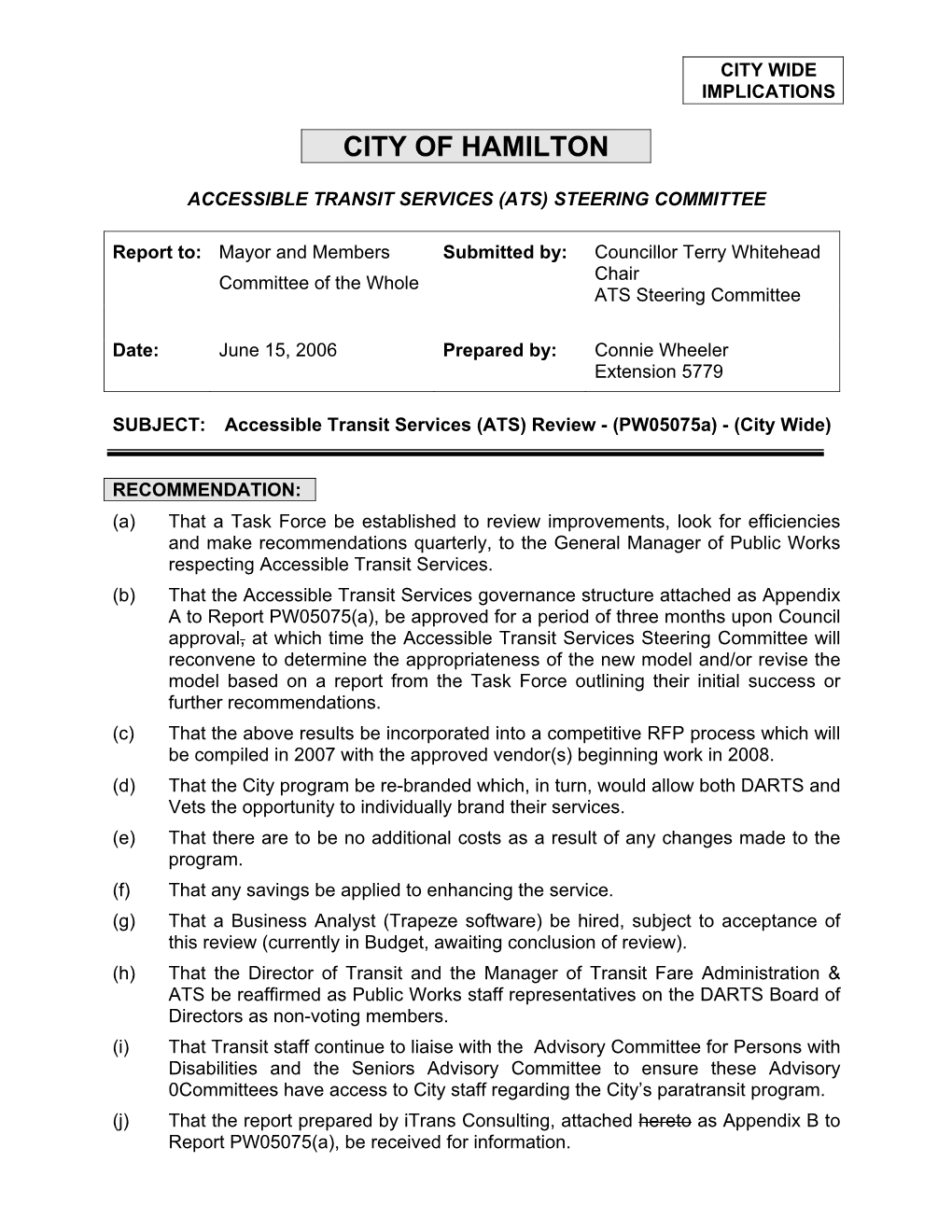 Accessible Transit Services (ATS) Review (PW05075(A)) (City Wide)