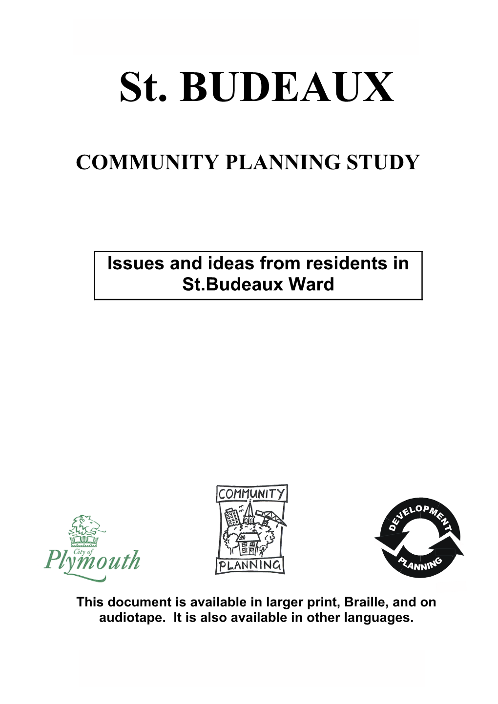 Community Planning Study: St Budeaux