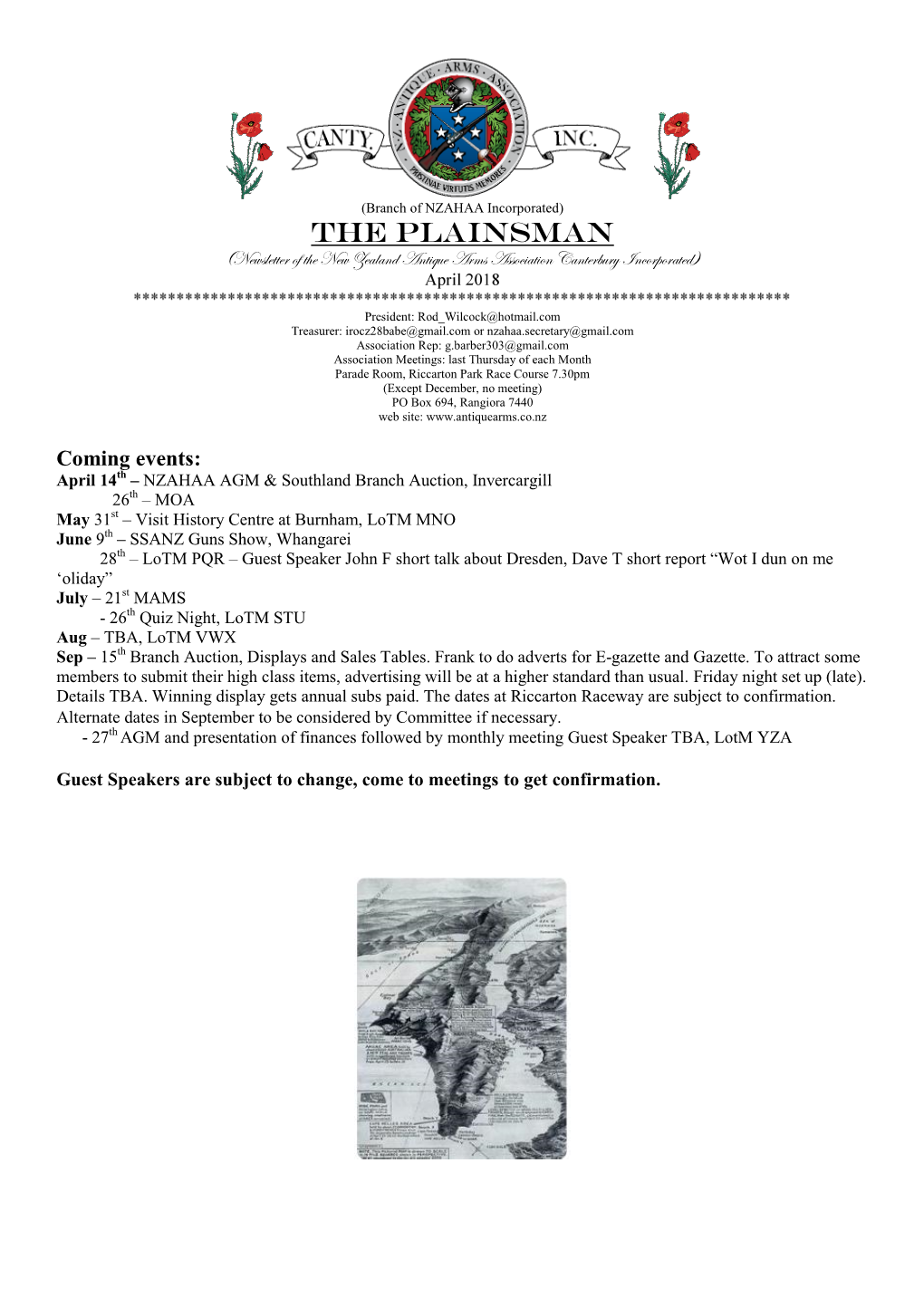 THE PLAINSMAN (Newsletter of the New Zealand Antique Arms Association Canterbury Incorporated)