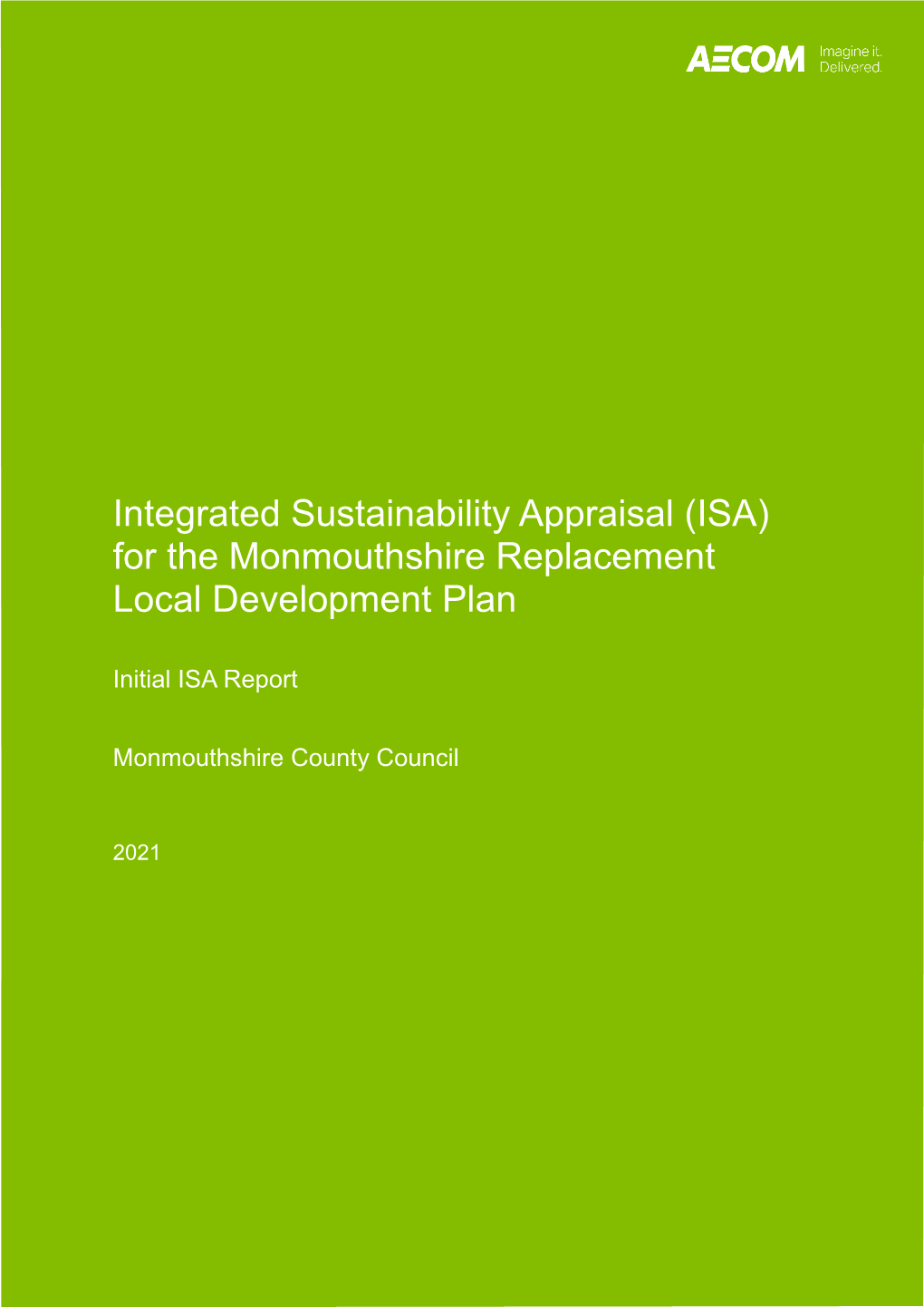 Initial Integrated Sustainability Appraisal (ISA)
