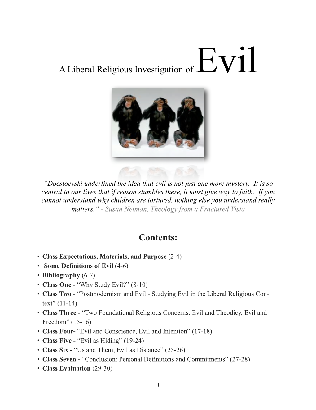 Evil Class Study Guide, Beta Test