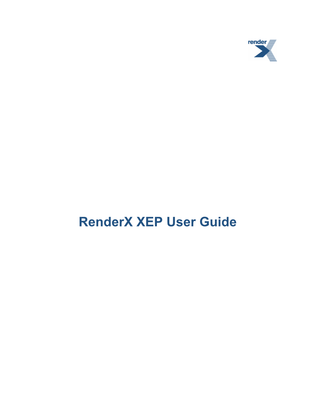 Renderx XEP User Guide XEP User Guide