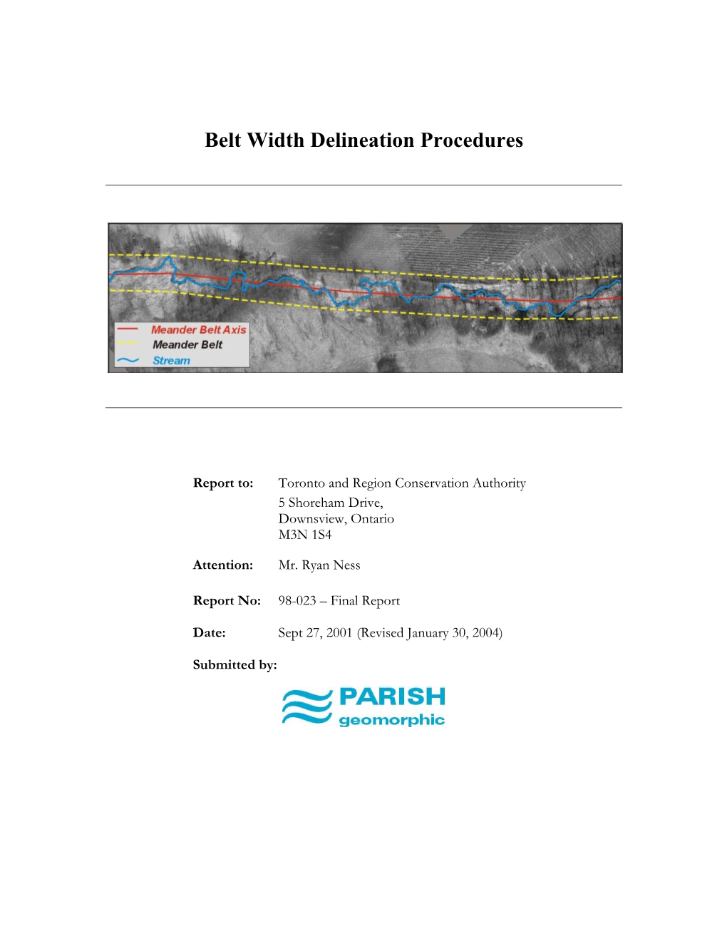 Belt Width Delineation Procedures