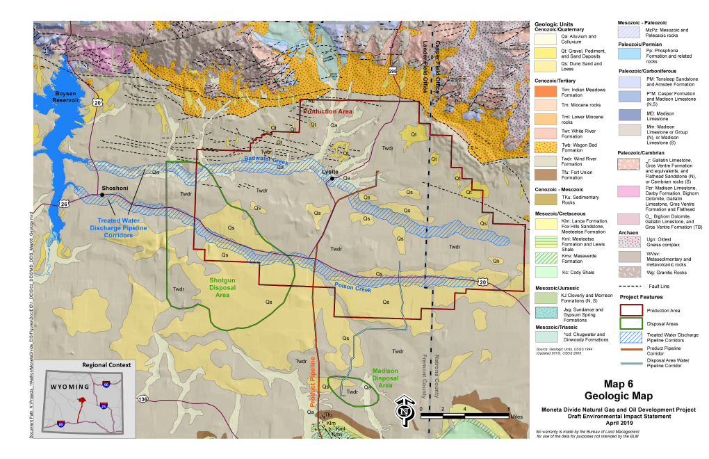 Moneta Divide Map 6 Geologic