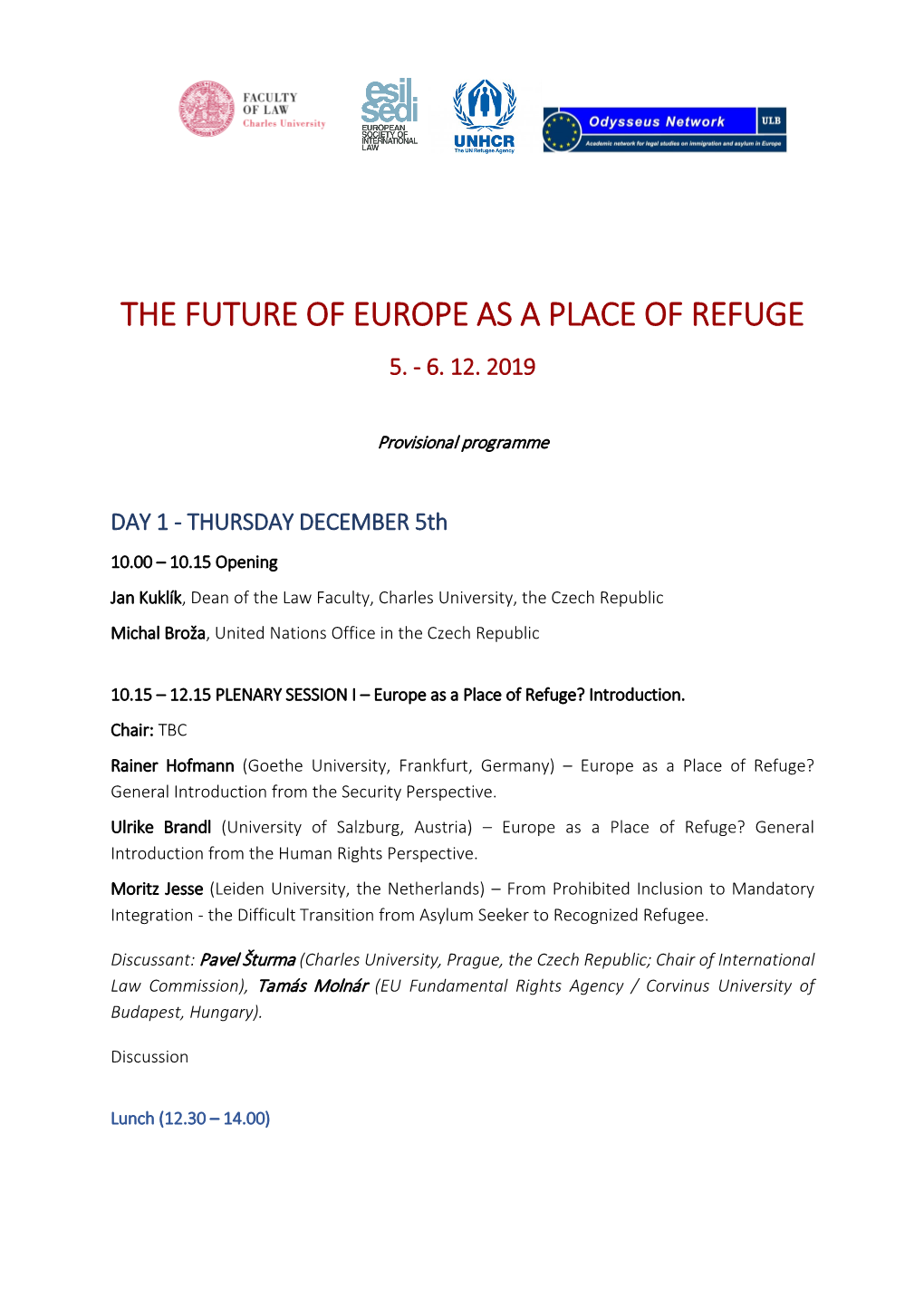 The Future of Europe As a Place of Refuge 5