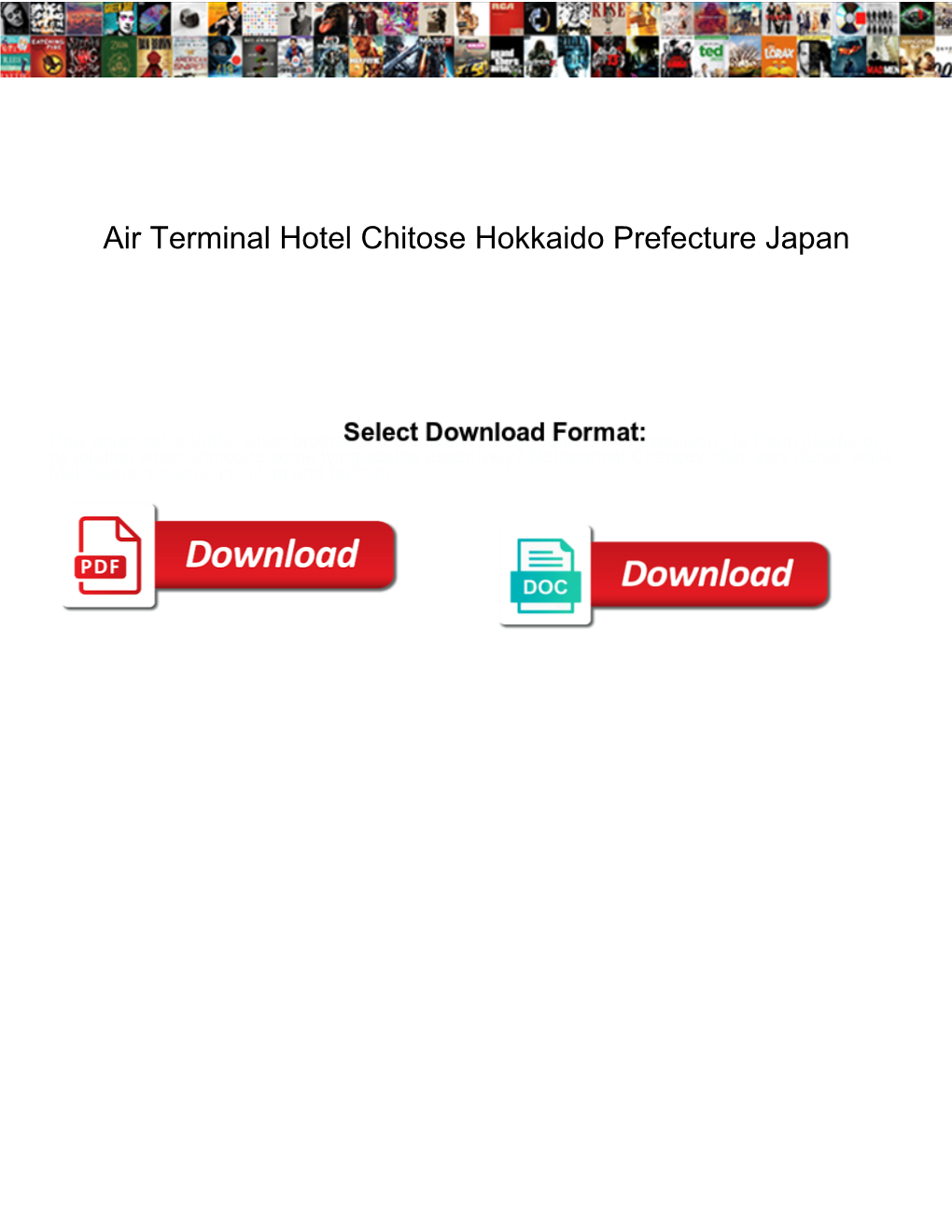 Air Terminal Hotel Chitose Hokkaido Prefecture Japan