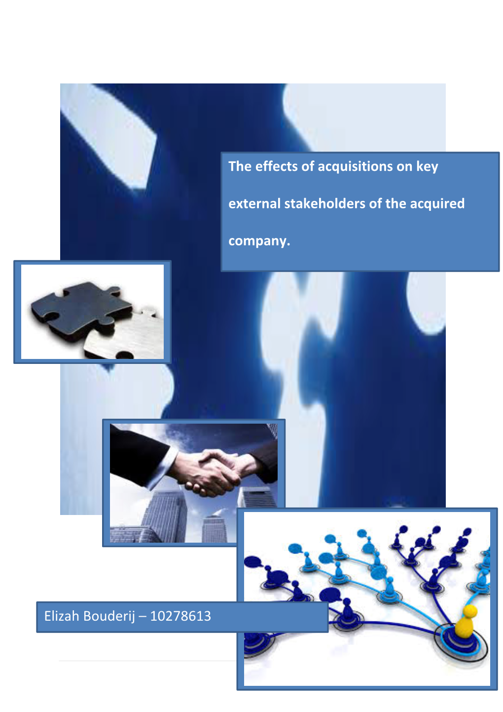The Effects of Acquisitions on Key External Stakeholders of the Acquired Company?”