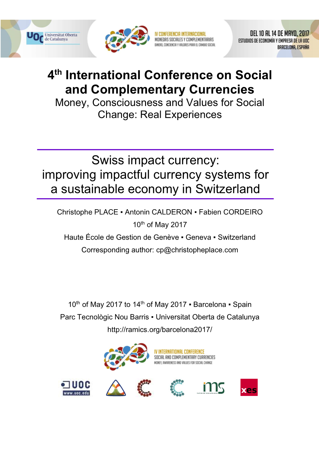 Improving Impactful Currency Systems for a Sustainable Economy in Switzerland