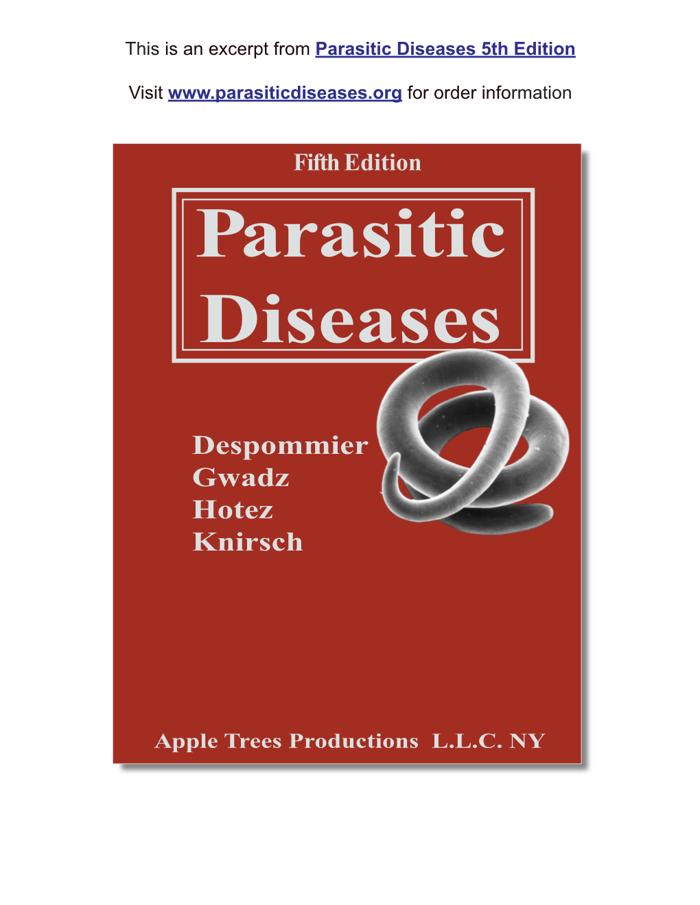 Parasitic Diseases 5Th Edition