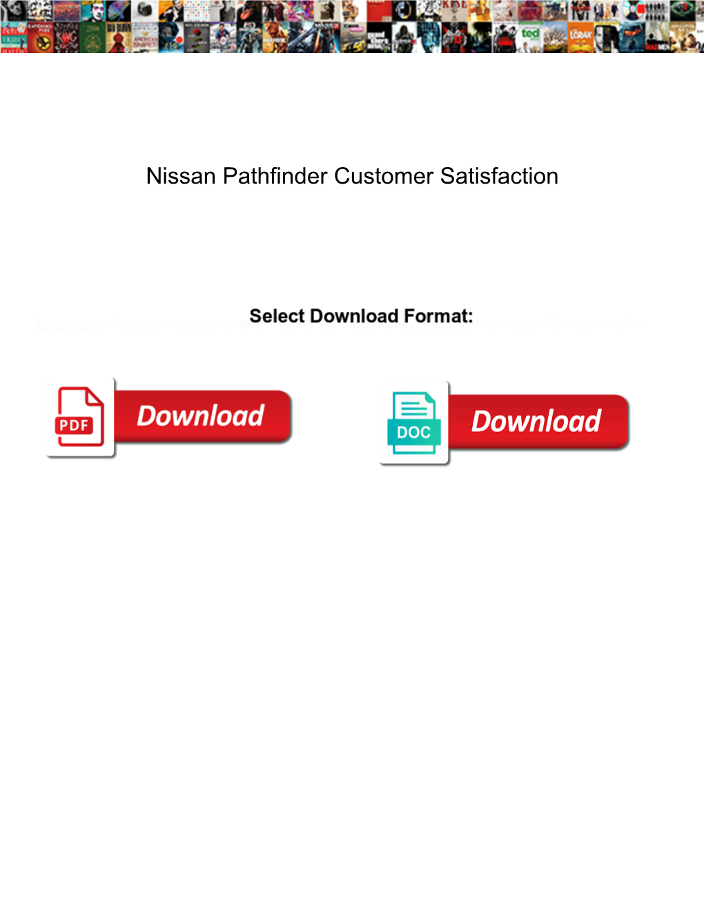 Nissan Pathfinder Customer Satisfaction